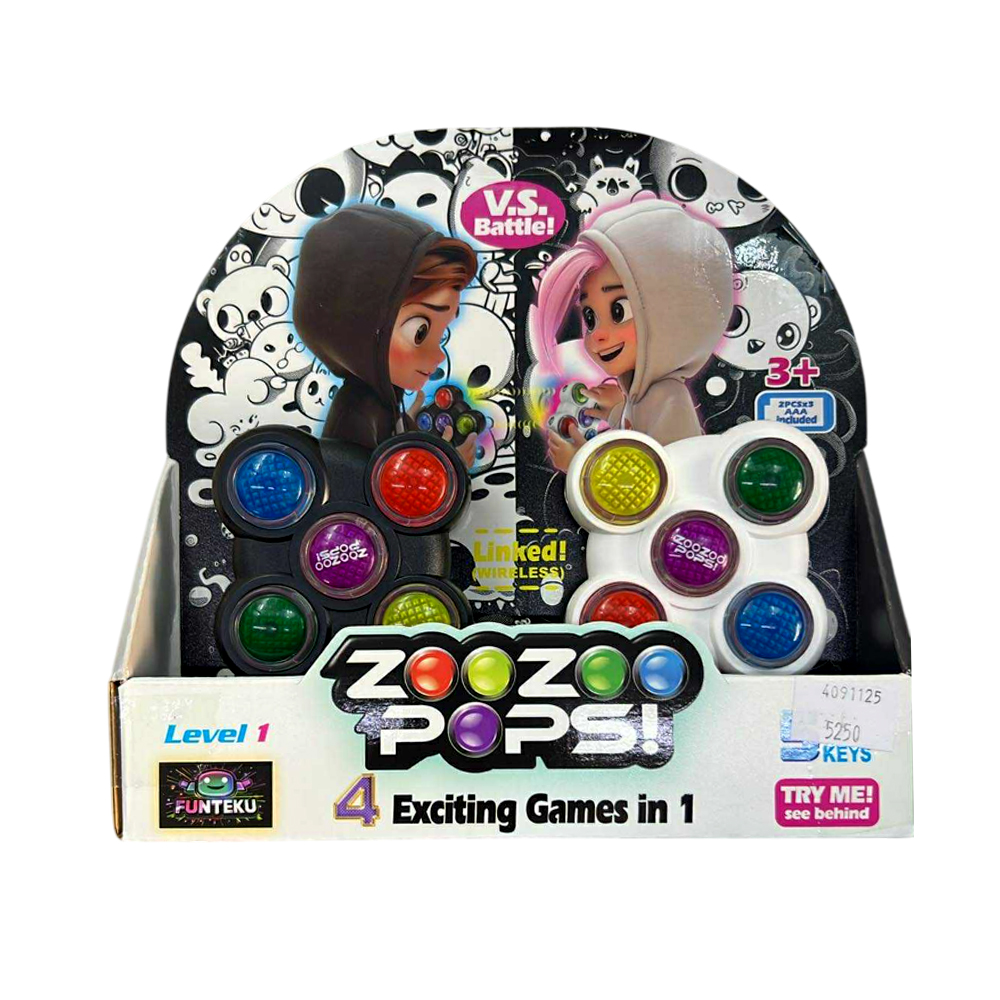 جهاز الألعاب التفاعلي: Zoozo Pops! (4 ألعاب في جهاز واحد) 🎮✨