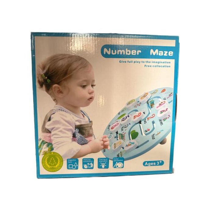 لعبة متاهة الأرقام الخشبية التعليمية (Number Maze) 🧩🔢
