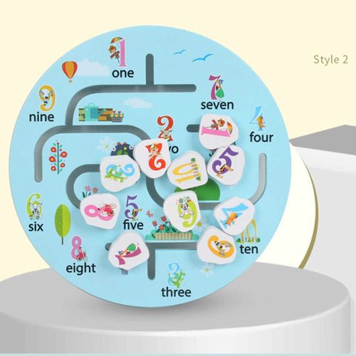 لعبة متاهة الأرقام الخشبية التعليمية (Number Maze) 🧩🔢