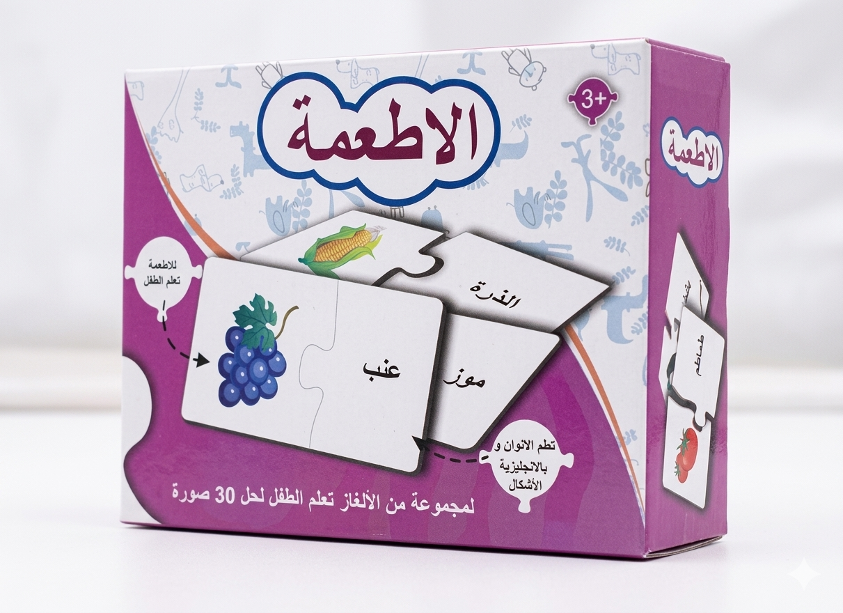 🧩 لعبة بازل "الأطعمة" التعليمية (+3 سنوات)