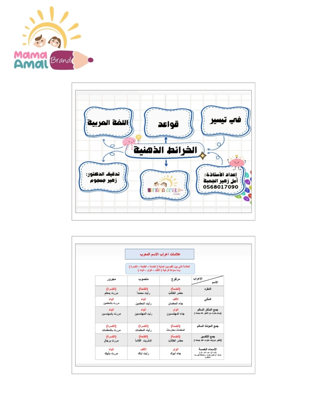 بطاقات تيسير قواعد اللغة العربية