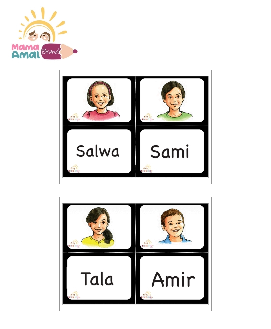 بطاقات حروف وكلمات اللغة الإنجليزية للصف الأول – الفصل الأول